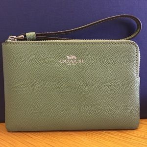 Coach Corner Zip Wristlet